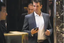  ?? The Washington Post / Getty Images ?? Donald Trump Jr., not his father, provided Twitter responses to James Comey’s testimony on Capitol Hill.