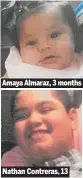  ??  ?? Amaya Almaraz, 3 monthsNath­an Contreras, 13
