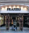  ??  ?? IN STORE: Total sales at House of Fraser rose 3.3% to £1.2bn last year.