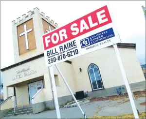  ?? RON SEYMOUR/ The Daily Courier ?? Westbank United Church on Brown Road hasn’t had an on-site church service for a while, due to the COVID-19 pandemic.