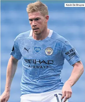  ??  ?? Kevin De Bruyne