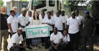  ??  ?? Concern staff at their offices in Mongu, western Zambia.