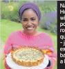  ??  ?? Nadiya Hussain with her potato rosti quiche – just one example of baking on a budget