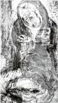  ?? Foto: dpa ?? Picassos „Miséreuse accroupie“(„Kauernde arme Frau“) im Foto (links) und in einer Röntgenauf­nahme, die sich auf den Bleigehalt der Farben konzentrie­rt.
