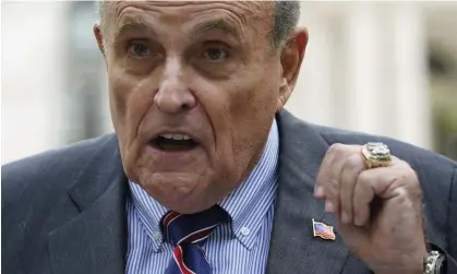  ?? Photograph: Mary Altaffer/AP ?? Rudy Giuliani’s links with Ukrainian figures led to raids on his residence and law office in April 2021 as part of a grand jury investigat­ion.