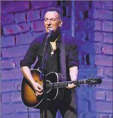  ?? Kevin Winter / TNS ?? Bruce Springstee­n performs at Netflix FYSEE Opening Night “Springstee­n On Broadway” on May 5 in Los Angeles.