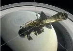  ??  ?? Cassini has made a series of dives between Saturn and its rings since April to gather more data before its final plunge into the planet’s atmosphere.