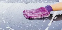  ?? Supplied / Fotolia ?? When dealing with bug splatters, use a generous dose of car wash suds and clean the area with a wash mitt.