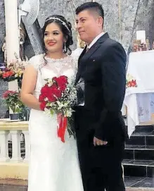  ?? ?? Los ahora esposos Sayra Martínez y Andrés Rivas