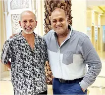  ?? ?? Friends for life -- Bernard Wijetunge and Dushan Soza soak in the buzz of reunion plans