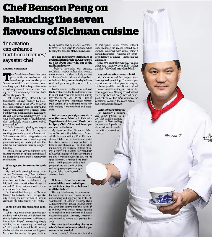 Chef Benson Peng on balancing the seven flavours of Sichuan cuisine