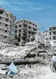  ?? Foto: Hassan Ammar, dpa ?? Die syrische Stadt Duma ist weitgehend
