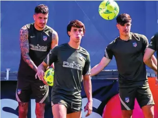  ?? EFE ?? Joao Félix, durante un entrenamie­nto con el Atlético de Madrid