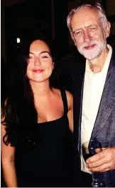  ??  ?? Standing by her message: Laura Murray yesterday. Right: With Corbyn