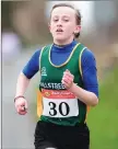  ??  ?? Caoimhe O’Leary, first female to cross the finishing line