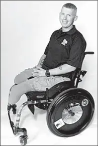  ?? Special to the Democrat-Gazette ?? Marshall Kennedy lost his legs when a bomb exploded six years ago in Afghanista­n.