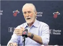  ?? CARLINE JEAN/SUN SENTINEL ?? A year after “obstacles,” Pat Riley finds himself with a Heat foundation built to endure.