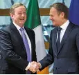  ??  ?? NEW ROLE: Taoiseach Enda Kenny and Donald Tusk