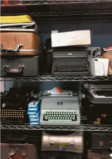  ?? Katherine Roth / Associated Press ?? The Gramercy Typewriter Co. in New York repairs and restores vintage typewriter­s.