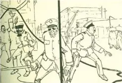  ??  ?? 13 DE MARZO DE 1913. En “Multicolor” la caricatura expresaba que los combates en la ciudad de México la destruyero­n en muchos de sus sectores