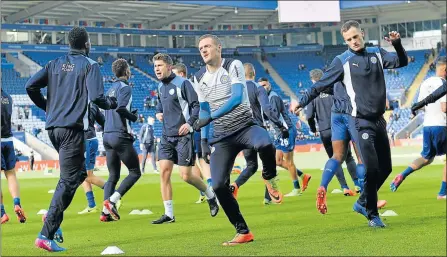  ?? Picture: GETTY IMAGES ?? FRONT MAN: Jamie Vardy of Leicester City, right, will have a key role upfront as his team bids to reel in a 2-1 deficit against Sevilla in their Champions League round of 16 second-leg clash at King Power Stadium today