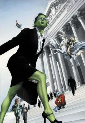  ?? – Photos: Marvel Comics ?? she-hulk is not just known for her Hulkstreng­th, but also for being a formidable lawyer, something the new TV show is playing up.