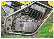  ??  ?? 3: A basic, 150cc, four-speed Russian twostroke engine, parts are still available.