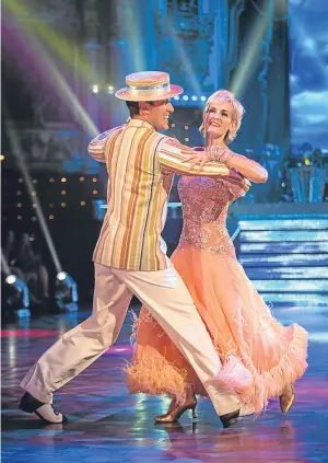  ??  ?? PERFORMANC­E: Anton Du Beke and Judy Murray in Strictly Come Dancing
