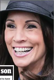  ??  ?? All smiles: TV presenter Andrea McLean wearing clear braces