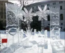  ?? SAINT PAUL WINTER CARNIVAL VIA AP ?? This undated photo shows an ice sculpture, part of the ice carving competitio­n at the Saint Paul Winter Carnival in St. Paul, Minn. Visitors heading to Minneapoli­s for the Super Bowl may want to check out the carnival in nearby St. Paul, which runs...