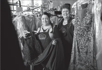  ?? BEA AHBECK/NEWS-SENTINEL ?? Amber's Armoire's Amber Dayton and her mother Katherine Johnson at Amber's Armoire in Lodi.