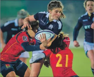  ??  ?? Helen Nelson in action during a recent game against Spain.