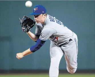  ?? CHARLES KRUPA THE ASSOCIATED PRESS ?? Toronto Blue Jays starting pitcher Ryan Borucki delivers in the first inning of an American League baseball game against the Red Sox at Fenway Park in Boston on Tuesday night. For the result, visit our website.