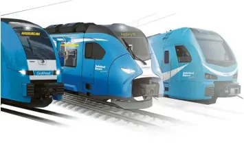  ?? Illustrati­on: Go Ahead ?? Der Bahnbetrei­ber Go Ahead wird einen großen Teil des Schienenna­hverkehrs rund um Augsburg ab 2022 übernehmen. Dann gibt es neue Züge.