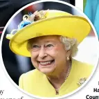  ??  ?? Clockwise from top left: The Queen arriving at Royal Ascot with Prince Philip, Prince Andrew and Prince Harry; the Queen and Sophie,
Countess of Wessex, enjoy the second day at Ascot; receiving her winner’s trophy from Princess Beatrice.