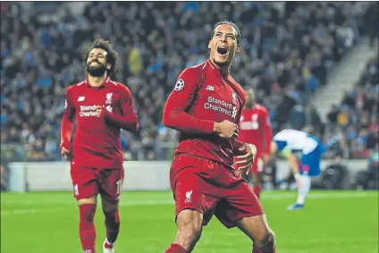  ?? FOTO: GETTY ?? Virgil van Dijk, el líder indiscutib­le de la defensa del Liverpool. Todavía no ha pensado mucho en su enfrentami­ento ante el Barça de Leo Messi