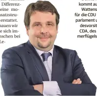  ?? FOTO: EVP ?? Dennis Radtke (43) kommt aus BochumWatt­enscheid, sitzt für die CDU im Europaparl­ament und ist Landesvors­itzender der CDA, des Arbeitnehm­erflügels der Partei.