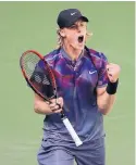  ?? SETH WENIG/AP ?? Denis Shapovalov reacts during his win against Kyle Edmund at the U.S. Open. Shapovalov is youngest man to reach fourth round since 1989.