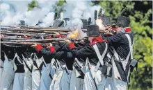  ?? BOB TYMCZYSZYN THE ST. CATHARINES STANDARD ?? Fort George in Niagara-on-the-Lake held the first of two days of re-enactments of a battle in the War of 1812 on Saturday July 8, 2017.