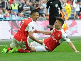  ?? (Getty) ?? Alexis Sanchez won Arsenal their FA Cup semi-final against Manchester City