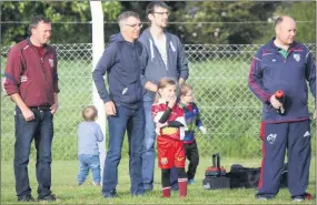  ??  ?? Galtee Gaels Club na nÓg mentors are keen to get back to O’Mahony Park in a safe and organised manner. Tuesday, April 27 is on the horizon at this time. Included in the picture are Pa Cronin, Martin Casey, Kevin Walsh and Eric Kelly.