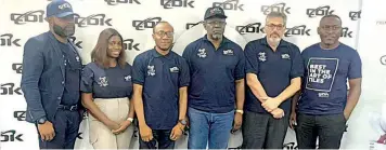  ?? PHOTO: ENIOLA DANIEK ?? Management staff of CDK Integrated Industries Limited at the unveiling of the campaign in Lagos…