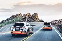  ??  ?? A 31 km downhill drive of Pikes Peak allowed the fully electric Audi e-tron prototype SUV to regain enough energy to cover almost the exact same distance again.