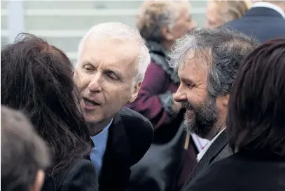  ?? Picture / Mark Mitchell ?? James Cameron (left) and Sir Peter Jackson have been friends for years.