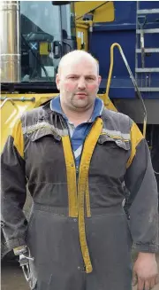  ??  ?? Warning Robert Hamilton from Strathaven has warned of the dangers on a farm after his accident