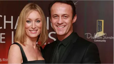  ??  ?? Irish movie star Victoria Smurfit snubbed Hollywood to spend Easter with her ex-husband Doug Baxter and their three kids