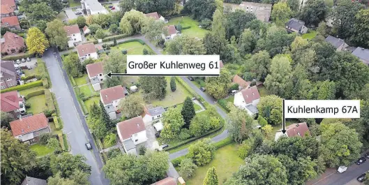  ?? BILD: TORSTEN VON REEKEN ?? Zwei Grundstück­e der Klävemann-Stiftung will die Stadt meistbiete­nd verkaufen.