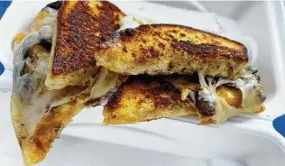  ?? ?? The Big Cheezy grilled cheese sandwich is something special, especially with mushrooms.