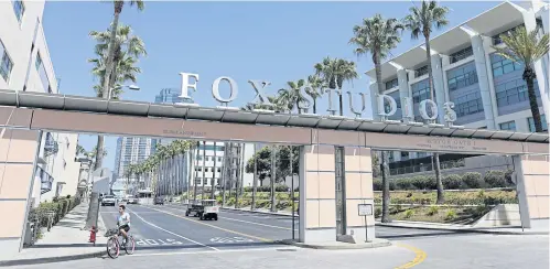  ?? REUTERS ?? An entrance to Fox Studios is shown in Los Angeles, California on Wednesday.