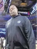  ?? AP ?? Patrick Ewing leaves court for last time as Hoyas coach Wednesday.